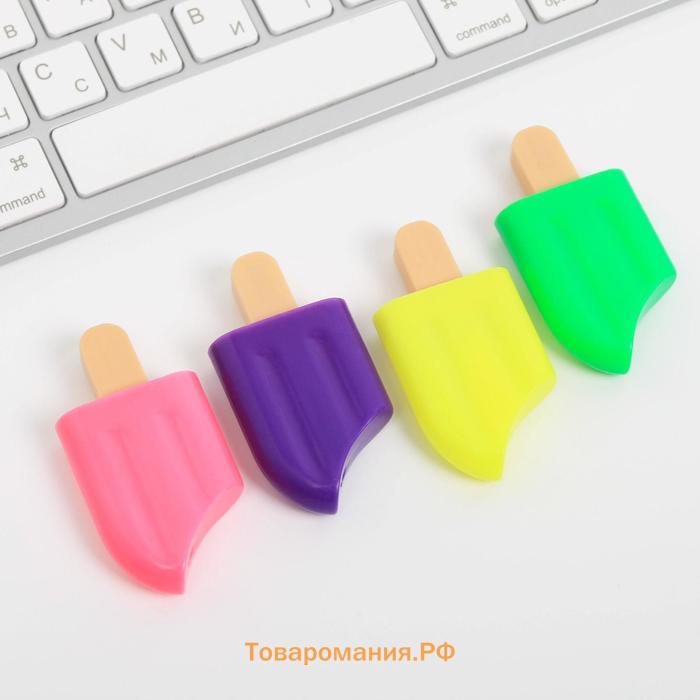 Текстовыделитель, набор из 4 шт., мини «Вкусняшки для настоящей няшки», МИКС