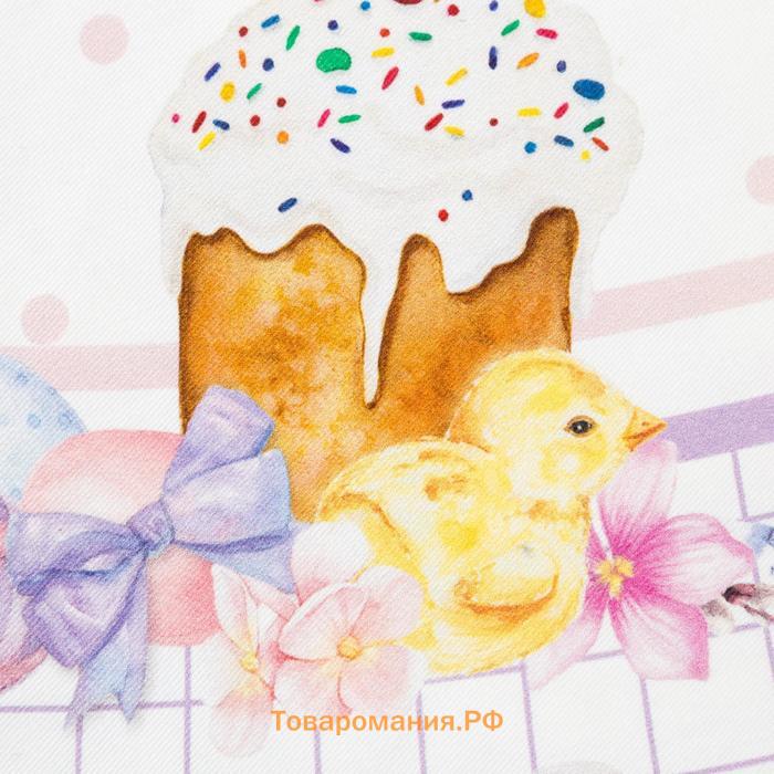 Скатерть  Spring easter d=149 см +/-3 см, 100% хлопок, саржа 190 г/м²
