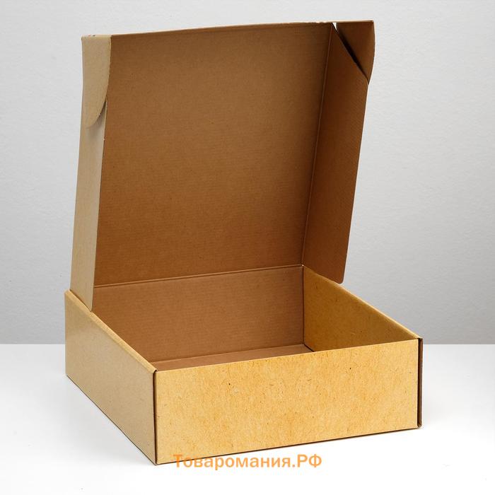 Подарочная коробка "С шариками", крафт, 28,5 х 9,5 х 29,5 см