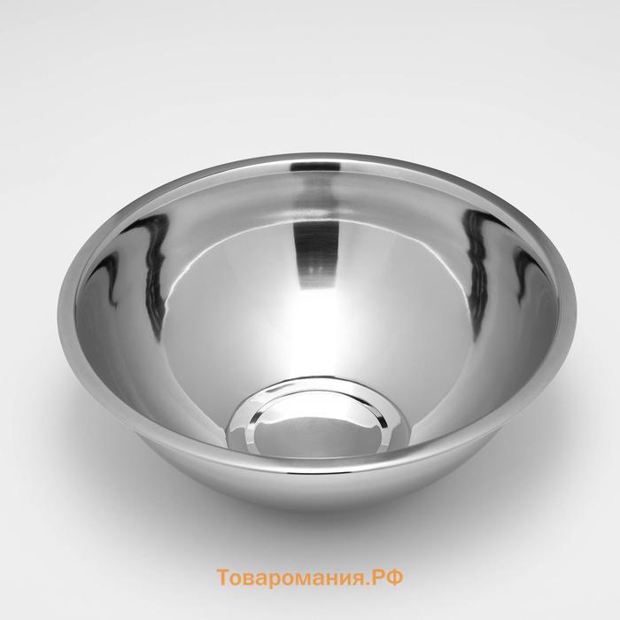 Миска Катунь 6.5 л, d=34 см, толщина 0.4 мм, нержавеющая сталь