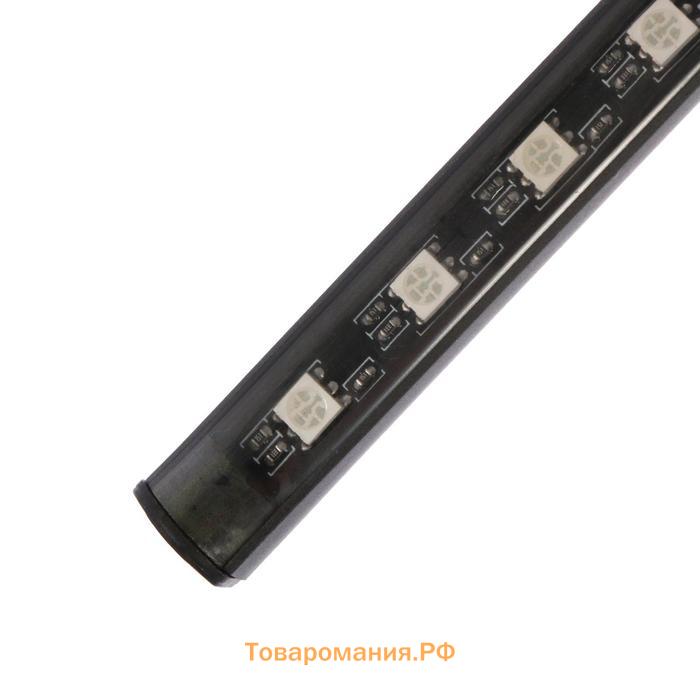 Подсветка салона 9 LEd=5050, 14 см, пульт, светомузыка, мультисвет RGB, 4 шт.