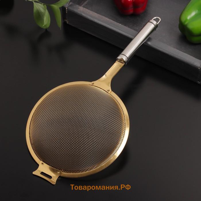 Сито для просеивания Magistro Arti gold, 6×16×35 см, золотистая
