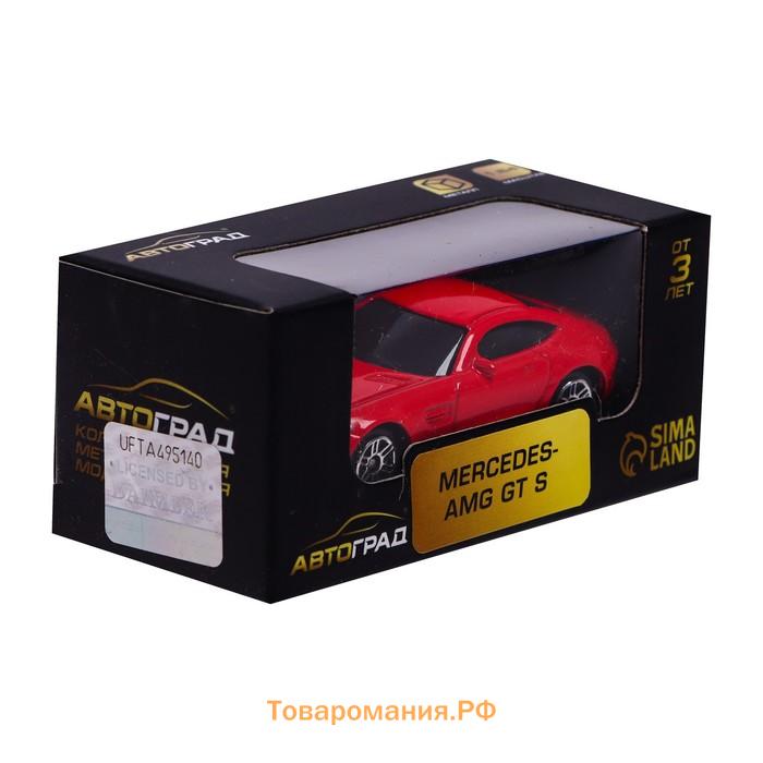 Машина металлическая MERCEDES-AMG GT S, 1:64, цвет красный