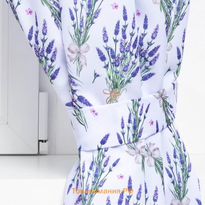 Комплект штор для кухни с подхватами Lavender 145х180см-2 шт., 100% п/э