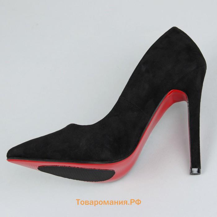 Накладки для обуви противоскользящие, с протектором, на клеевой основе, 9 см, пара, цвет чёрный