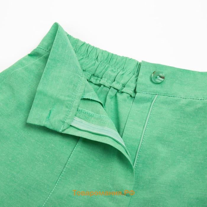 Костюм женский (блузка, шорты) MINAKU: Casual Collection цвет зелёный, размер 44