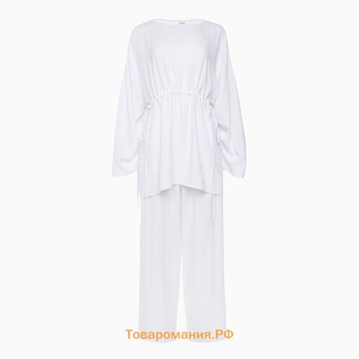 Костюм женский (туника, брюки) MINAKU: Casual Collection цвет белый, размер 50