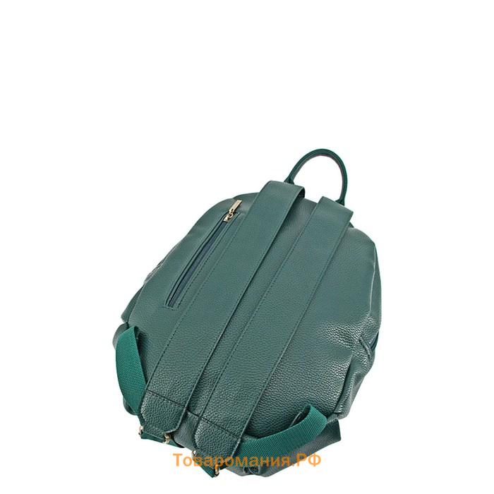 В2685 Рюкзак, отдел на молнии, цвет зеленый 37х25х10см