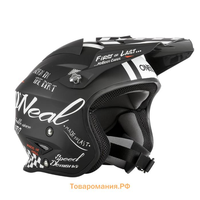 Шлем открытый O'NEAL SLAT TORMENT, матовый, размер M, черный, белый