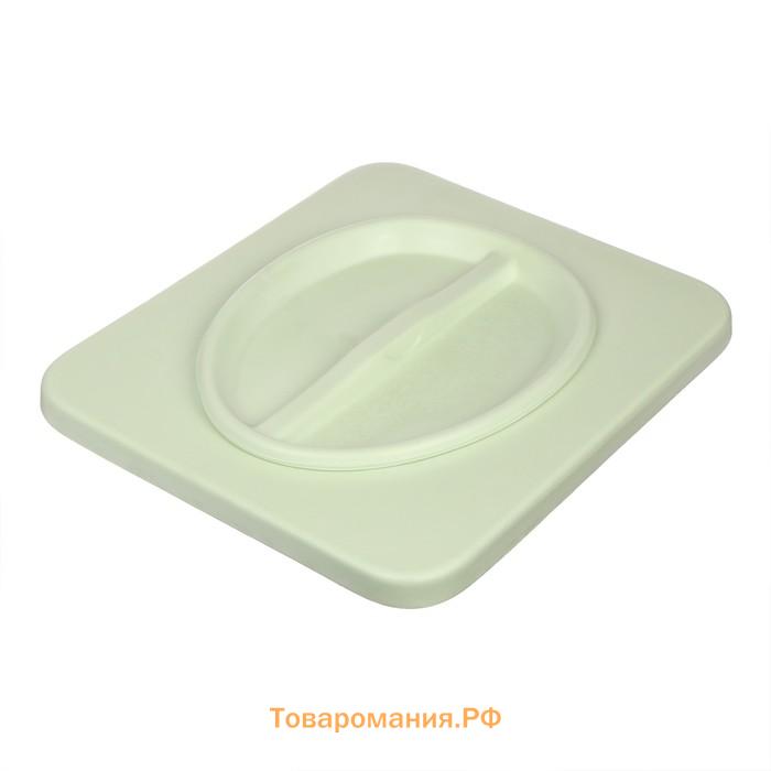 Сиденье для уличного туалета, 43×38 см, пенополиуретан, с крышкой, зелёное