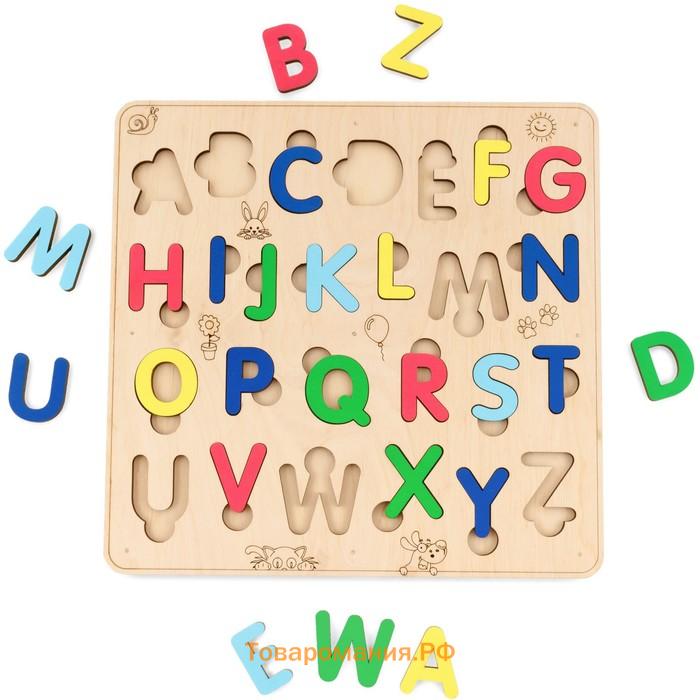 Сортер деревянный развивающий Английский Алфавит EWA