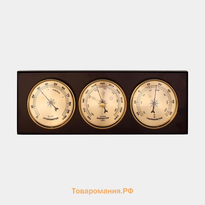 Барометр механический, с метеостанцией, 32×11×3.5 см