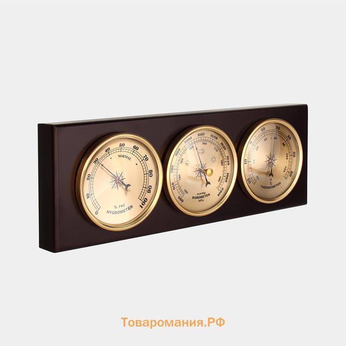 Барометр механический, с метеостанцией, 32×11×3.5 см