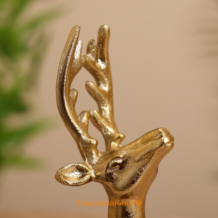 Колокольчик «Олень», 7.5×7.5×19 см, алюминий