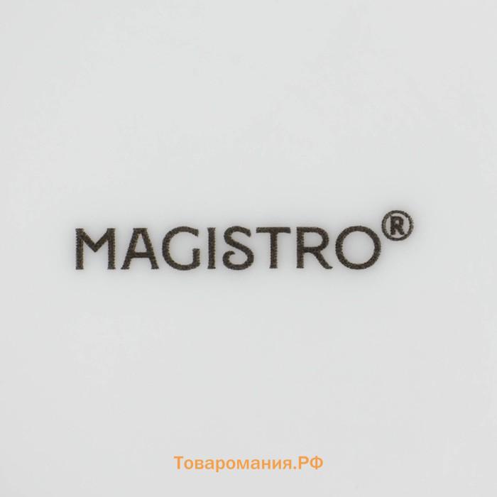 Форма для выпечки Magistro White gloss, 700 мл, 17.5×13.5×5.5 см, жаропрочный фарфор, белая