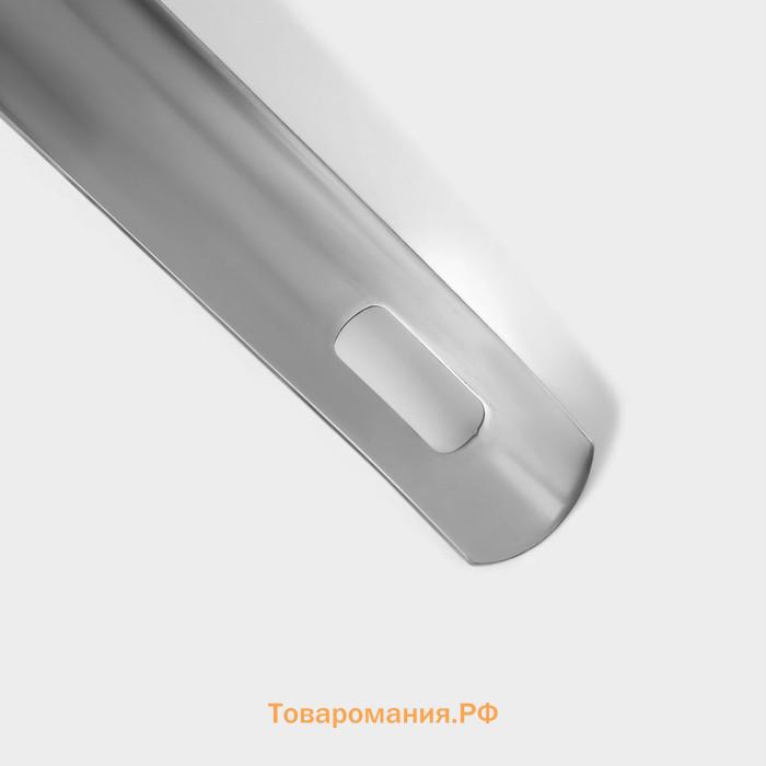 Половник с отделителем жира , 8.5 см, нержавеющая сталь, серебристый