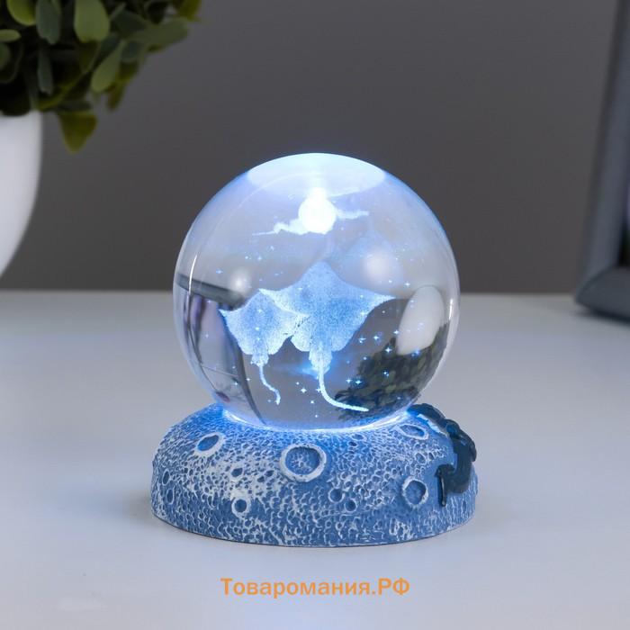 Фигурка светящаяся RISALUX «Скаты», LED-ночник, 1 Вт, USB, 6×6×8см