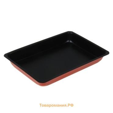 Противень  «Ренард. Прямоугольник», 25×17×3 см, антипригарное покрытие, красный