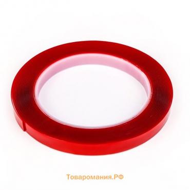 Клейкая лента TORSO, прозрачная, двусторонняя, акриловая, 10 мм х 5 м