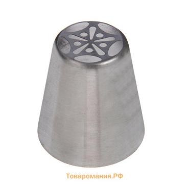 Насадка кондитерская KONFINETTA «Цветок», d=3.5 см, выход d=1.9 см, нержавеющая сталь