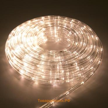 Световой шнур Lighting, 10 мм, IP65, 20 м, 24 LED/м, 220 В, 8 режимов, свечение тёплое белое