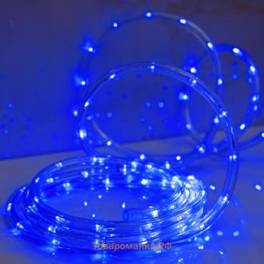 Световой шнур Lighting, 10 мм, IP65, 20 м, 24 LED/м, 220 В, 8 режимов, свечение синее