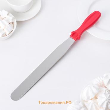 Кондитерская лопатка - палетка, прямая, 37 см, рабочая часть 25 см, чёрная
