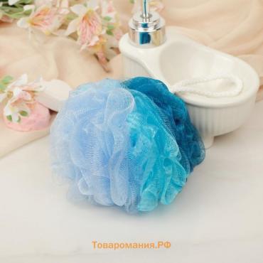 Мочалка для тела , 10×10×9 см, двухцветная, 40 гр, цвет МИКС