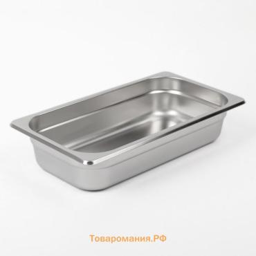 Гастроёмкость GN 1/3 Hanna Knövell, 65 мм, 32.5×17.6×6.5 см, толщина 0.6 мм, нержавеющая сталь