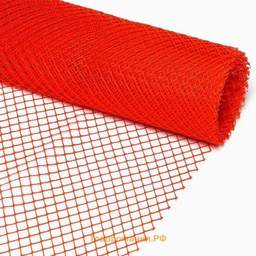 Сетка садовая, 1×10 м, ячейка ромб 15×15 мм, пластиковая, оранжевая, Greengo, в рулоне