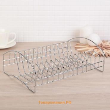 Сушилка для посуды , 28.5×20×10 см, хромированная