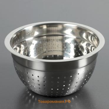 Дуршлаг, d=18 см, без ручек, нержавеющая сталь
