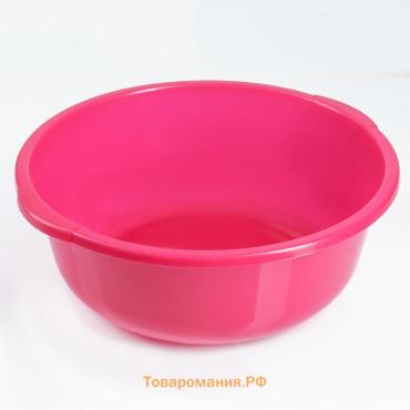 Таз хозяйственный круглый, 10 л, пластик, МИКС