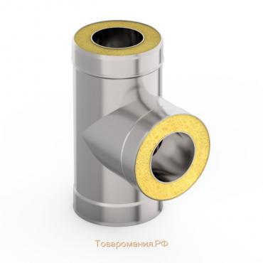 Сэндвич-Тройник 90°, d 200 × 280 мм, нерж/оцинк, 0.5 мм/0.5 мм