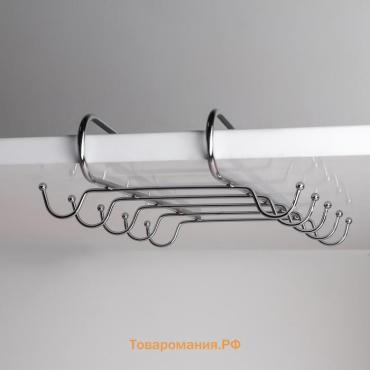Держатель для кружек , на 10 предметов, подвесной, 27.5×18×6.5 см, хром