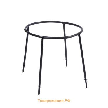 Кустодержатель, d = 64 см, h = 50 см, ножка d = 2 см, пластик, чёрный, «Смородина»