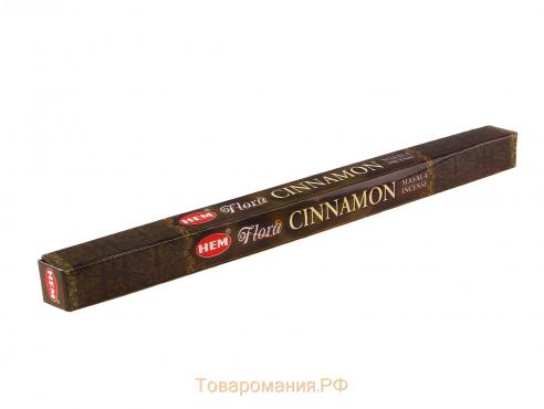 Благовония HEM "Flora Masala Cinnamon. Корица", 8 палочек в упаковке, четырёхгранник