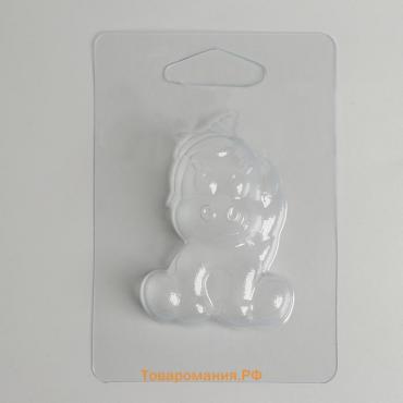Пластиковая форма для мыла «Волшебный единорог» 5,5 × 7 см