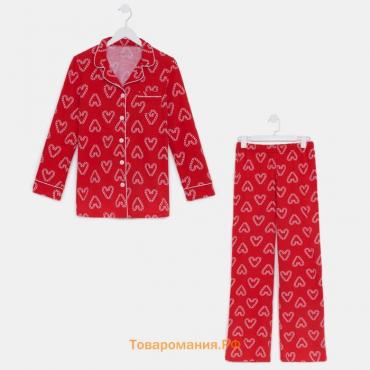 Пижама женская (рубашка и брюки) KAFTAN "Love" размер 44-46