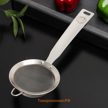 Сито для просеивания с ручкой  Zero, d=10 см, нержавеющая сталь, серебристое