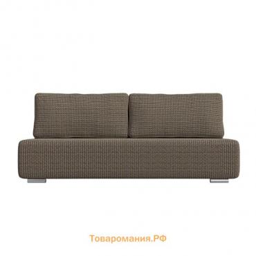 Прямой диван «Уно», еврокнижка, рогожка / микровельвет, цвет корфу 03 / кант бежевый