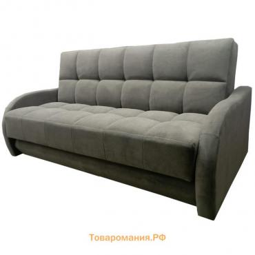 Прямой диван «Прайм 6», книжка, независимый пружинный блок, велюр, цвет selfie grey