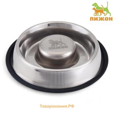 Миска "Медленное кормление" на нескользящей основе, 950 мл